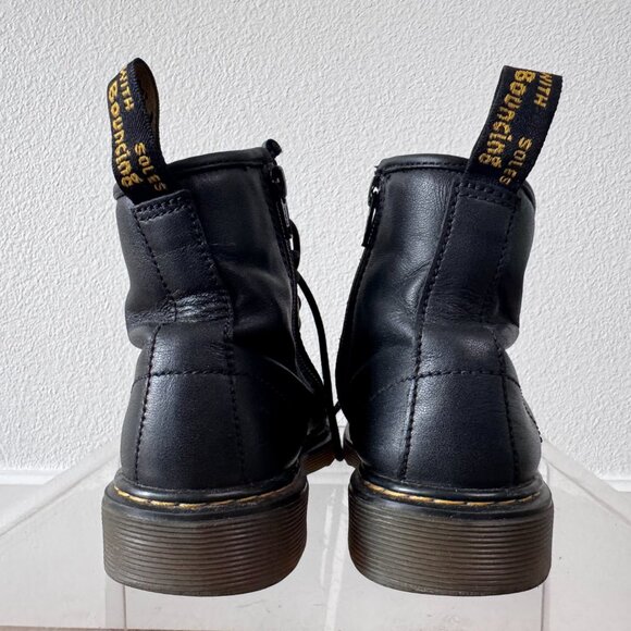 Dr. Martens Junior 1460 Soft Black Leather Boots Size 4 Youth | Classic Combat - Picture 4 of 10